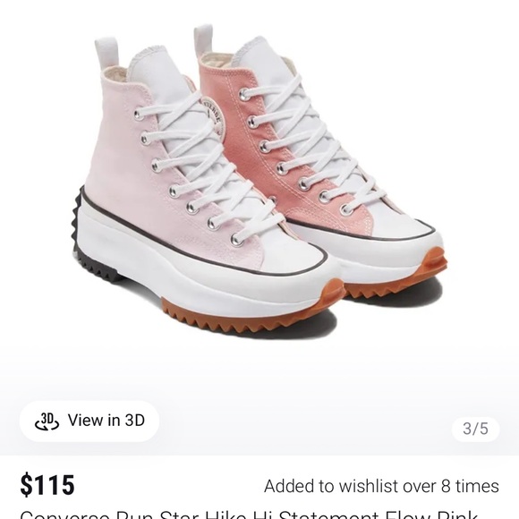 Good condition two tone pink run star hike converse - Picture 1 of 1